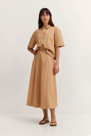 Bugatti Long Skirt Cognac