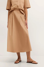 Bugatti Long Skirt Cognac