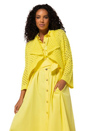 Caroline Biss Sleeveless Yellow Dress