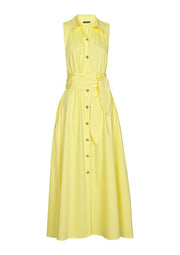 Caroline Biss Sleeveless Yellow Dress