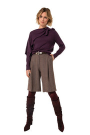 Caroline Biss Knit Top Plum