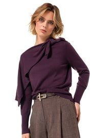 Caroline Biss Knit Top Plum