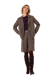 Caroline Biss Knit Top Plum