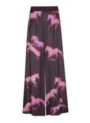 Caroline Biss Palazzo Pants With Equestrian-Inspired Pattern