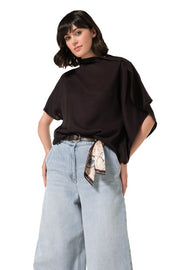 Caroline Biss Asymmetric Top Eggplant