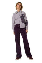 Caroline Biss Blouse With Patchwork Details
