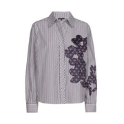 Caroline Biss Blouse With Patchwork Details