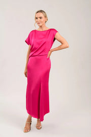 Caroline Kilkenny Ania Dress Cerise Pink