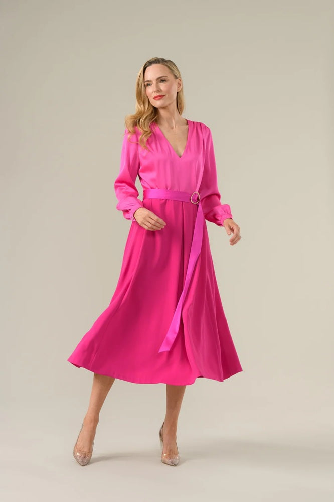 Caroline Kilkenny Aurelie Dress Fuchsia – County Boutique