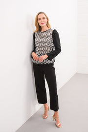 Caroline Kilkenny Blake Top White/Black