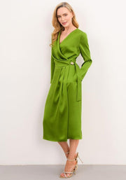 Caroline Kilkenny Kamila Dress Forest Fir Green