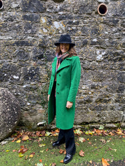 Christina Felix Long Flare Coat Green