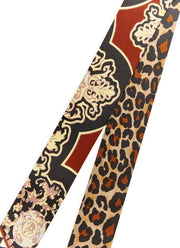 Codello Silk Twilly Scarf Brown Print