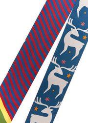 Codello Silk Twilly Scarf Christmas Edition Blue Print