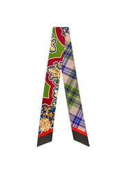 Codello Silk Twilly Scarf Christmas Edition Green Print