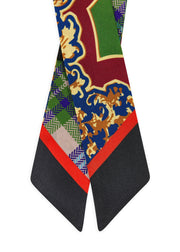 Codello Silk Twilly Scarf Christmas Edition Green Print