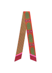 Codello Silk Twilly Scarf Christmas Edition Red Print