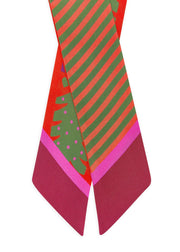 Codello Silk Twilly Scarf Christmas Edition Red Print