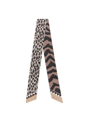 Codello Silk Twilly Scarf Grey Print