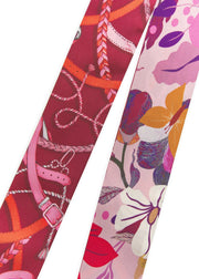 Codello Silk Twilly Scarf Pink Print