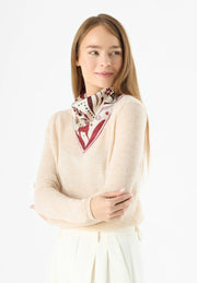 Codello Nikki Silk Scarf White Print