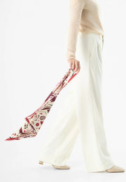 Codello Nikki Silk Scarf White Print