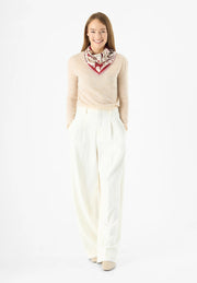 Codello Nikki Silk Scarf White Print