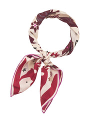 Codello Nikki Silk Scarf White Print