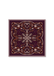 Codello Silk Scarf Red Chain Print