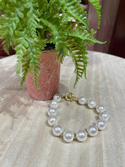 Corona Silver Faux Pearl Bracelet