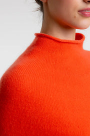 Ekotree Cashmere Half Poncho Orange