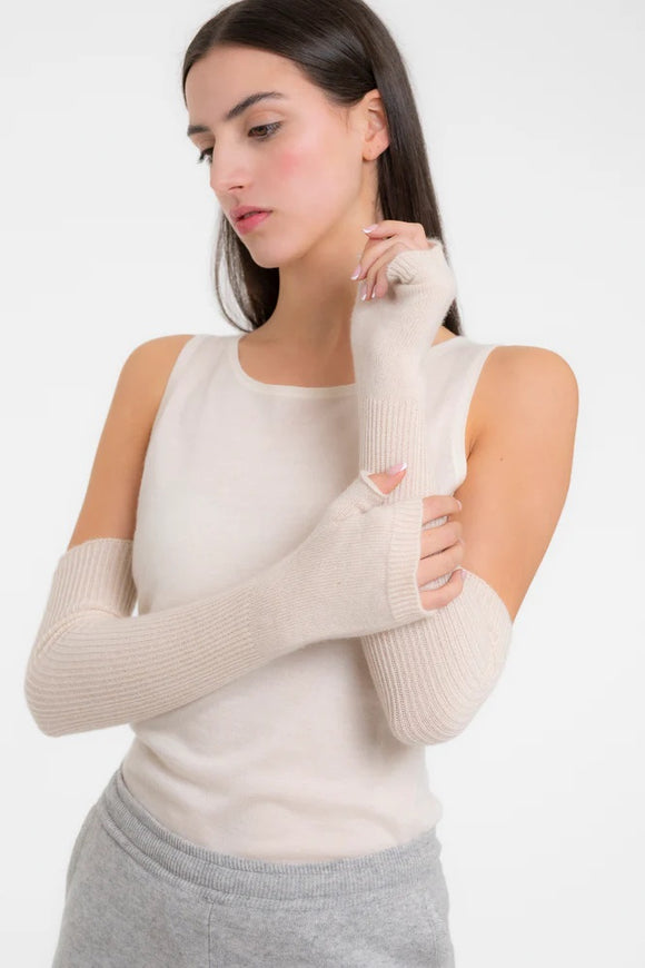 Ekotree Cashmere Long Arm Warmers Champagne