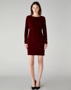 Emme Ciuffo Velvet Dress Burgundy