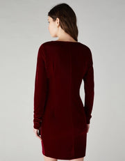 Emme Ciuffo Velvet Dress Burgundy