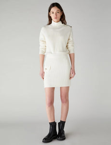 Emme Jeff Knit High Neck Sweater Off-white