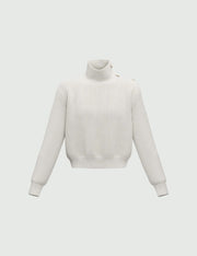 Emme Jeff Knit High Neck Sweater Off-white