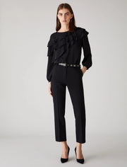 Emme Lerici Frill Blouse Black