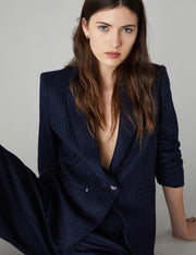 Emme Torre1 Jacket Navy Pinstripes