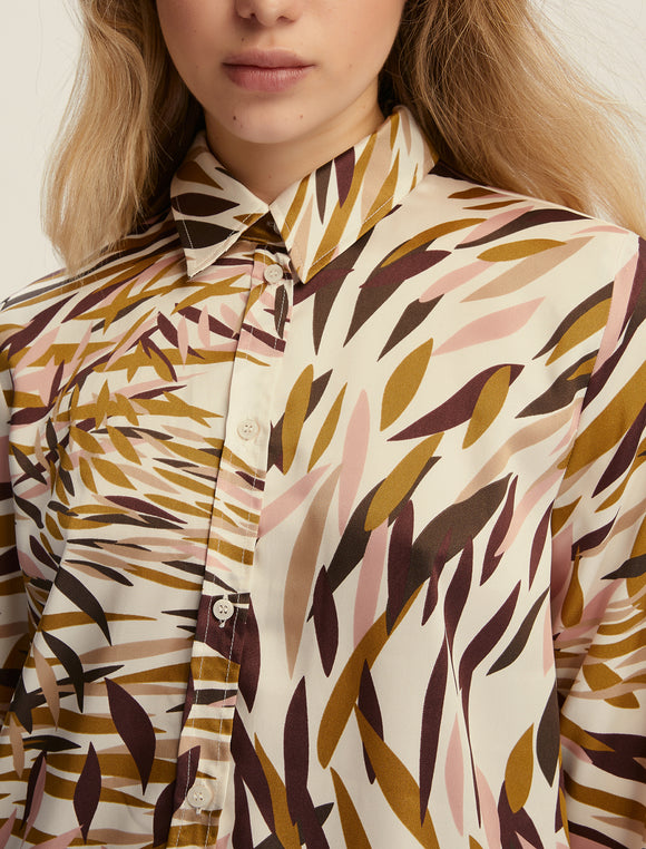 Emme Biagio Shirt Wool White Print