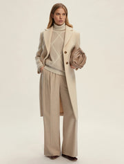 Emme Dorato High Neck Knit Sweater Ecru