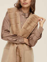 Emme Formosa Sleeveless Coat Beige