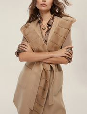 Emme Formosa Sleeveless Coat Beige