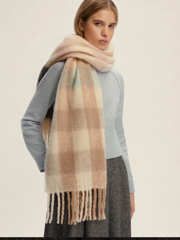 Emme Kristin Scarf Ivory Check