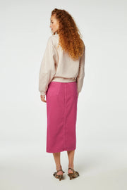 Carlyne Denim Skirt Hot Pink