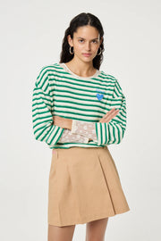 Fabienne Chapot Celina T-Shirt Cosy White/Green Stripes