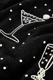 Fabienne Chapot Cocktail Bar Knit Sweater Black