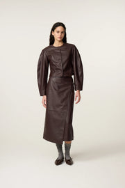 Fabienne Chapot Danni Leather Jacket Cocoa