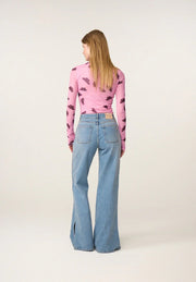 Fabienne Chapot Jadyn Top Pink Rose/Brown Print