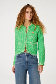 Fabienne Chapot Joshua Tweed Cardigan Green Apple