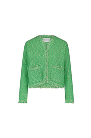 Fabienne Chapot Joshua Tweed Cardigan Green Apple